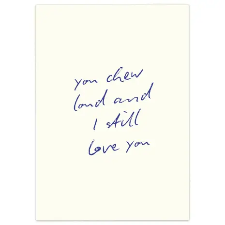 Kaart Blanche Kaart blanche - wenskaart - loud chewing