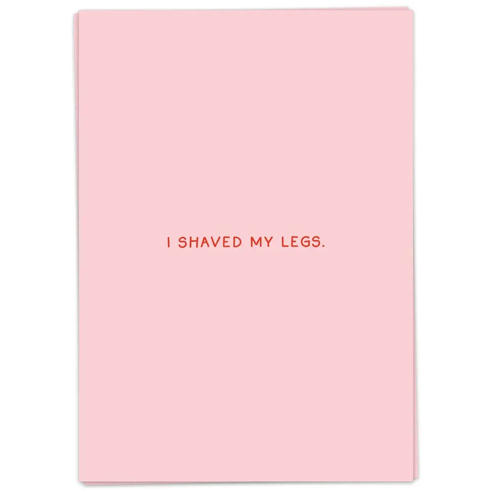 Kaart Blanche Kaart blanche - wenskaart - shaved my legs