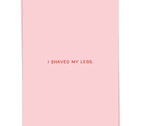 Kaart Blanche Kaart blanche - wenskaart - shaved my legs