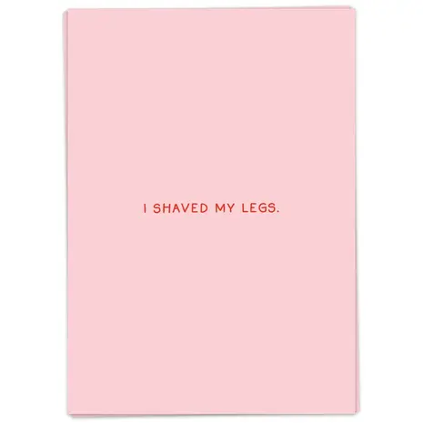 Kaart Blanche Kaart blanche - wenskaart - shaved my legs