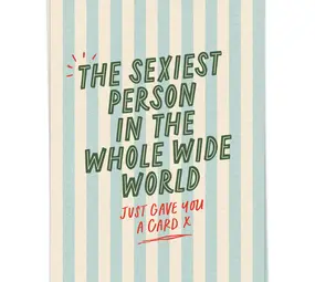 Kaart Blanche Kaart blanche - wenskaart - sexiest person