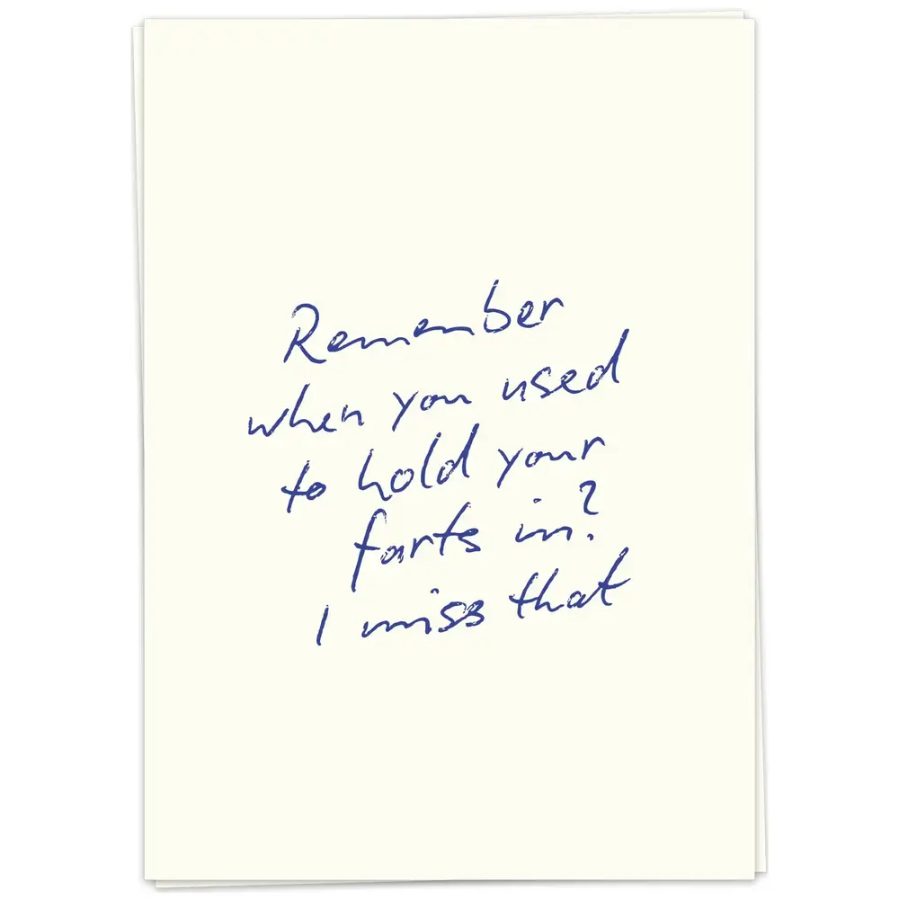 Kaart Blanche Kaart blanche - wenskaart - hold farts