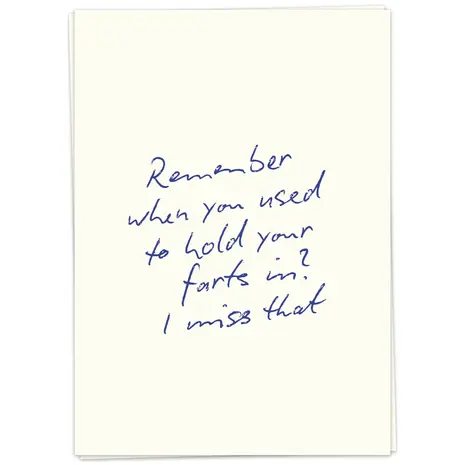 Kaart Blanche Kaart blanche - wenskaart - hold farts