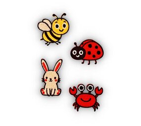 iBadge iBadge - geborduurde badge - kids (set van 4)