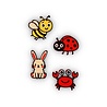 iBadge iBadge - geborduurde badge - kids (set van 4)