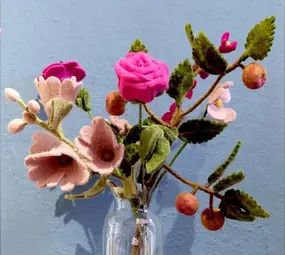 Vilt boeket Vilten bloemen - boeket - romantisch