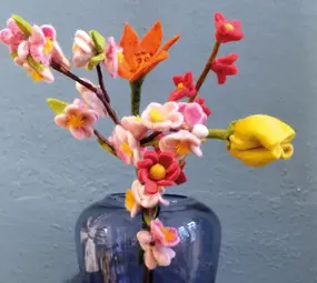 Vilt boeket Vilten bloemen - boeket - voorjaar