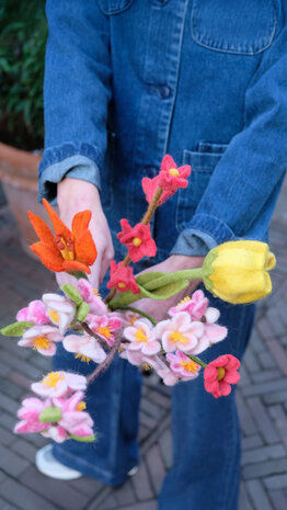 Vilt boeket Vilten bloemen - boeket - voorjaar