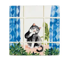 Storytiles Storytiles - tegel small - cosy cat (10x10 cm)