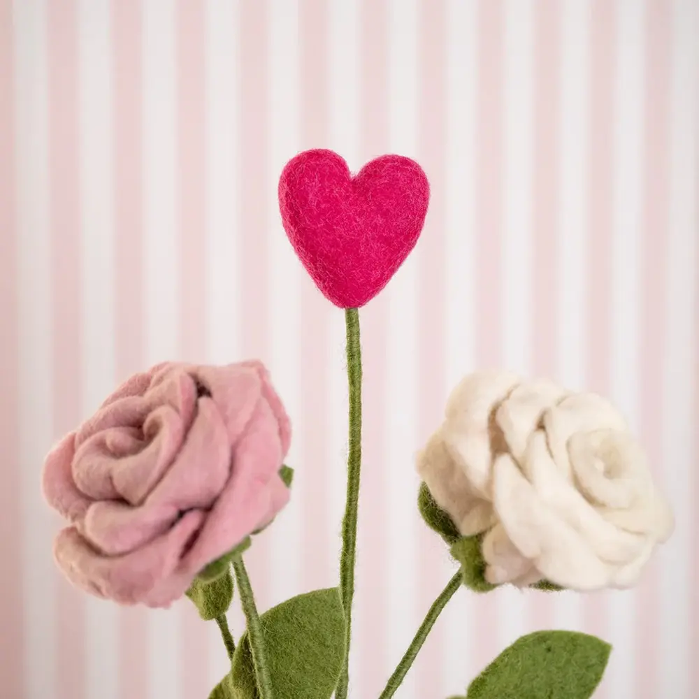 Sjaal met verhaal Sjaal met verhaal - steker hart - fuchsia