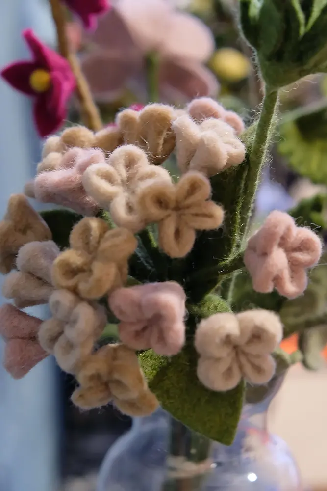 Vilten bloemen - boeket - valentijn