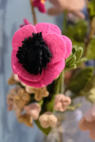 Vilten bloemen - boeket - valentijn