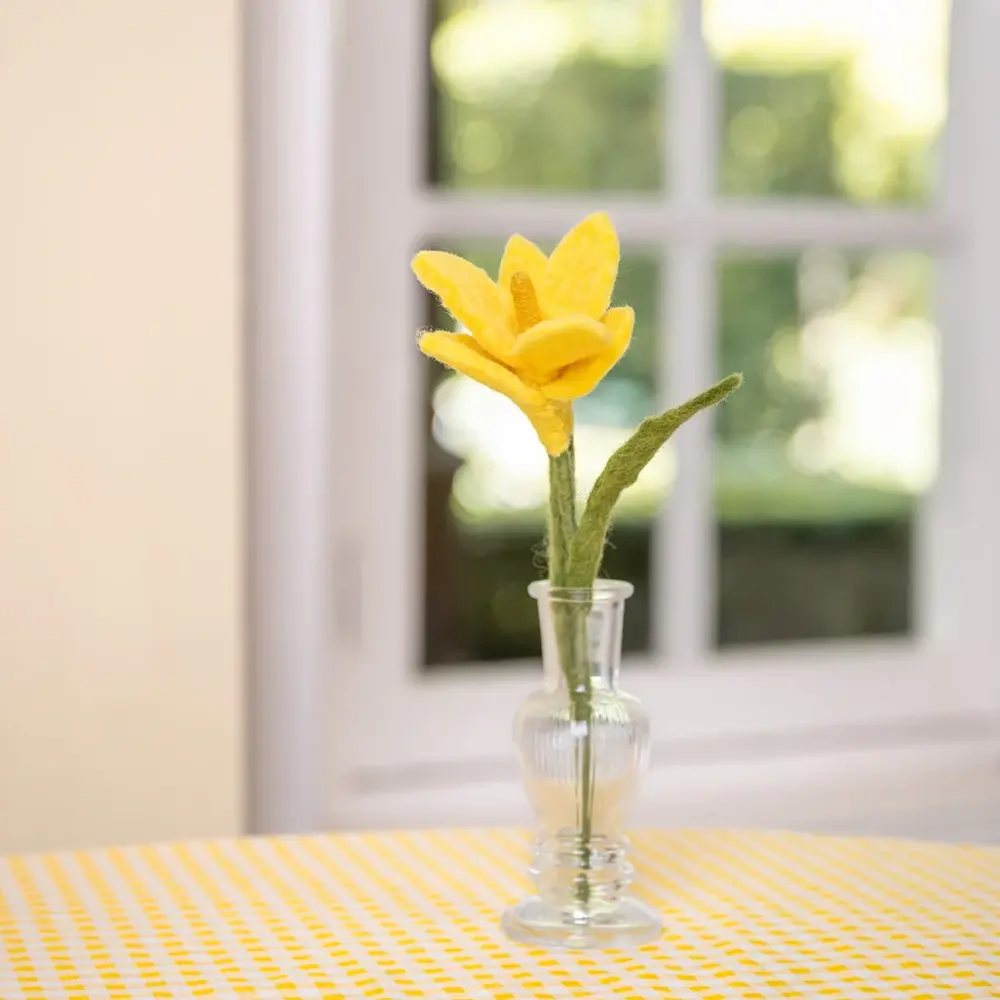 Sjaal met verhaal Sjaal met verhaal - bloem krokus - geel