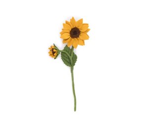 Sjaal met verhaal Sjaal met verhaal - bloem zonnebloem - geel