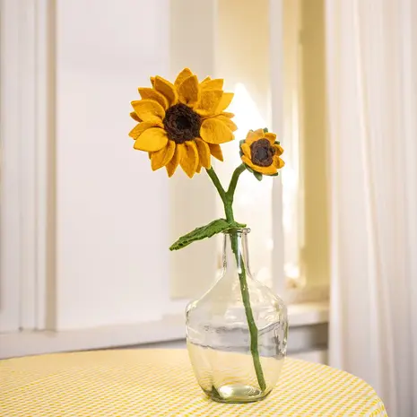 Sjaal met verhaal Sjaal met verhaal - bloem zonnebloem - geel