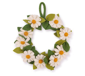 Sjaal met verhaal Sjaal met verhaal - krans - margrietjes xl