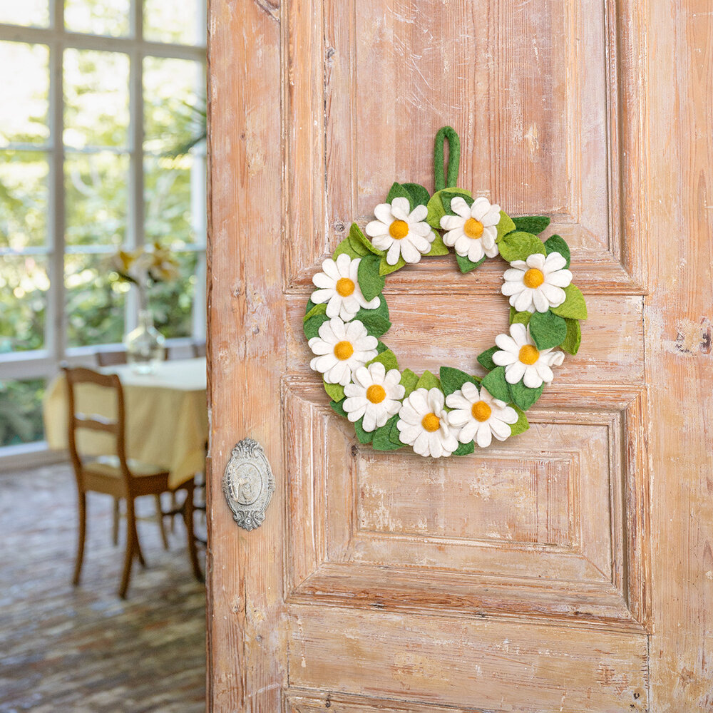 Sjaal met verhaal Sjaal met verhaal - krans - margrietjes xl