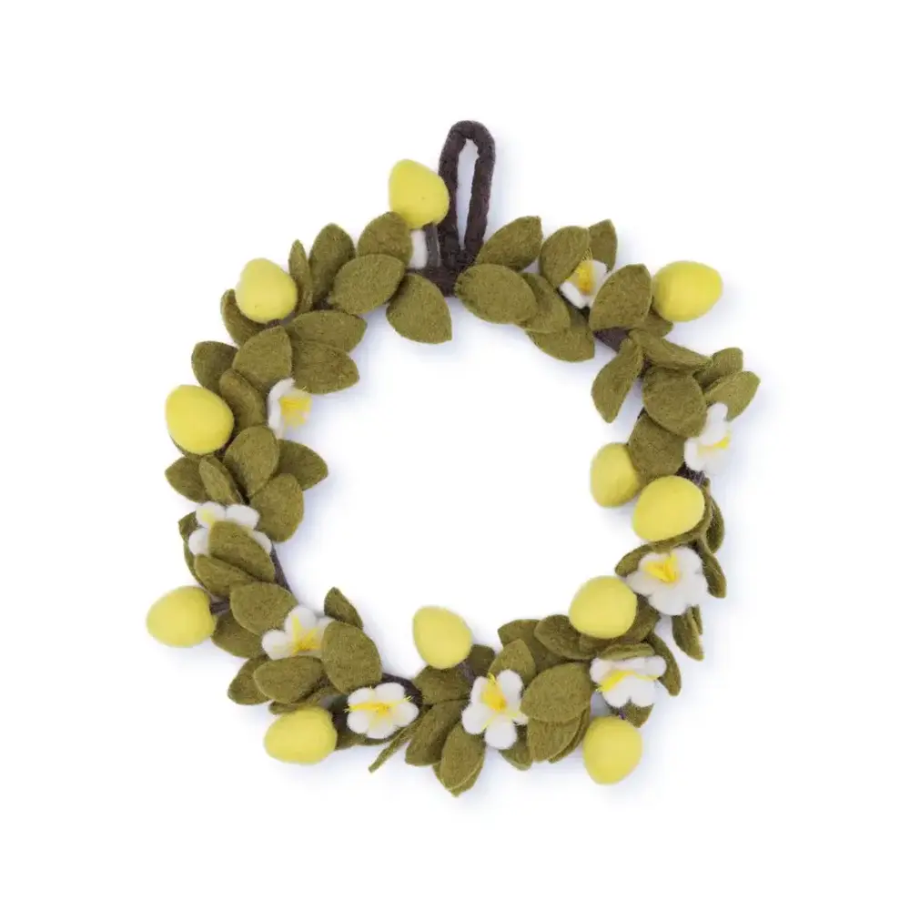 Sjaal met verhaal Sjaal met verhaal - krans - citroen