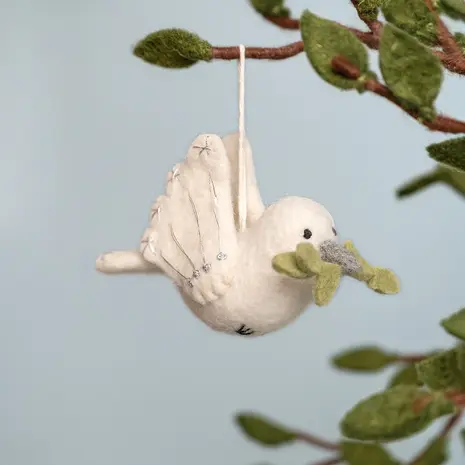 Sjaal met verhaal Sjaal met verhaal - hanger - vredesduif olijftakje zilver