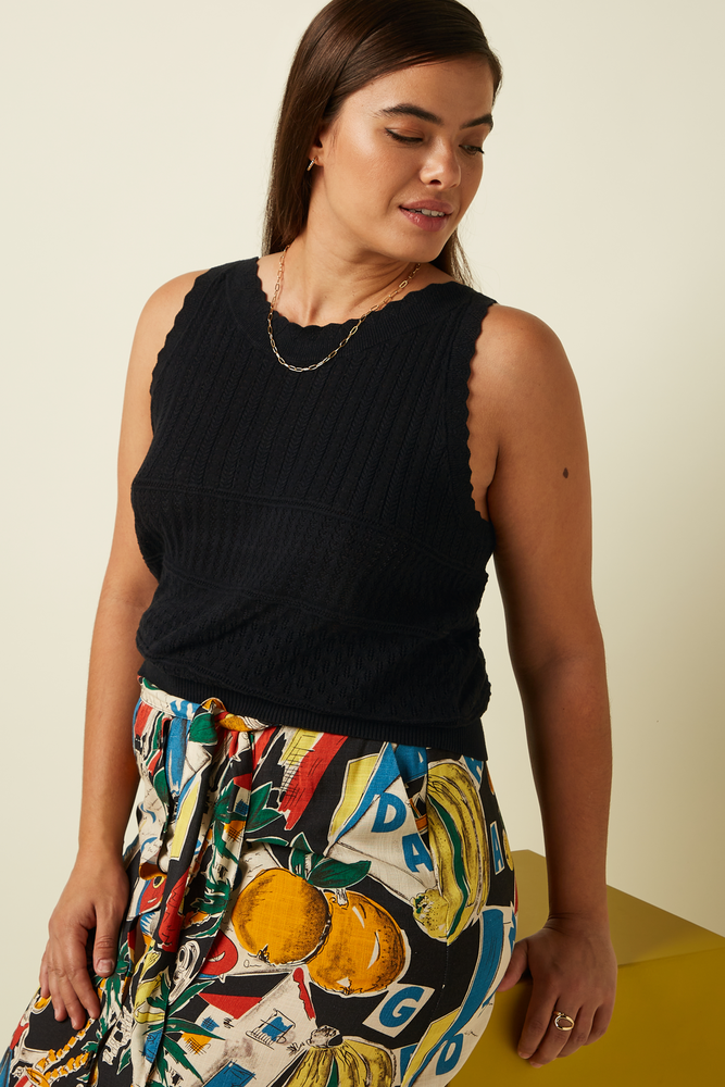 King Louie King Louie - nicky top rocky ajour - black