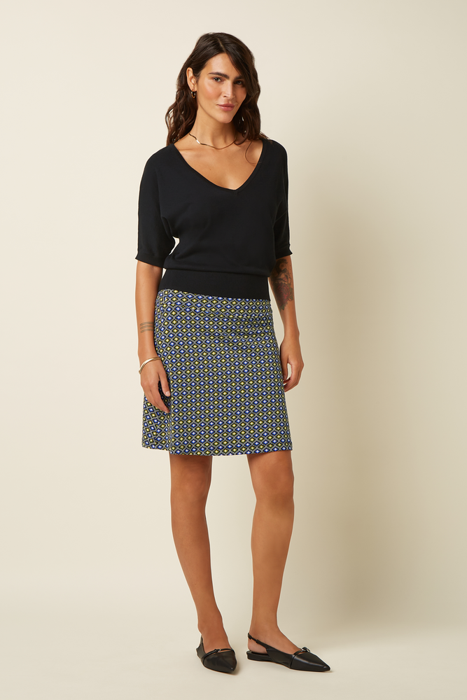 King Louie King Louie - border skirt blend - black