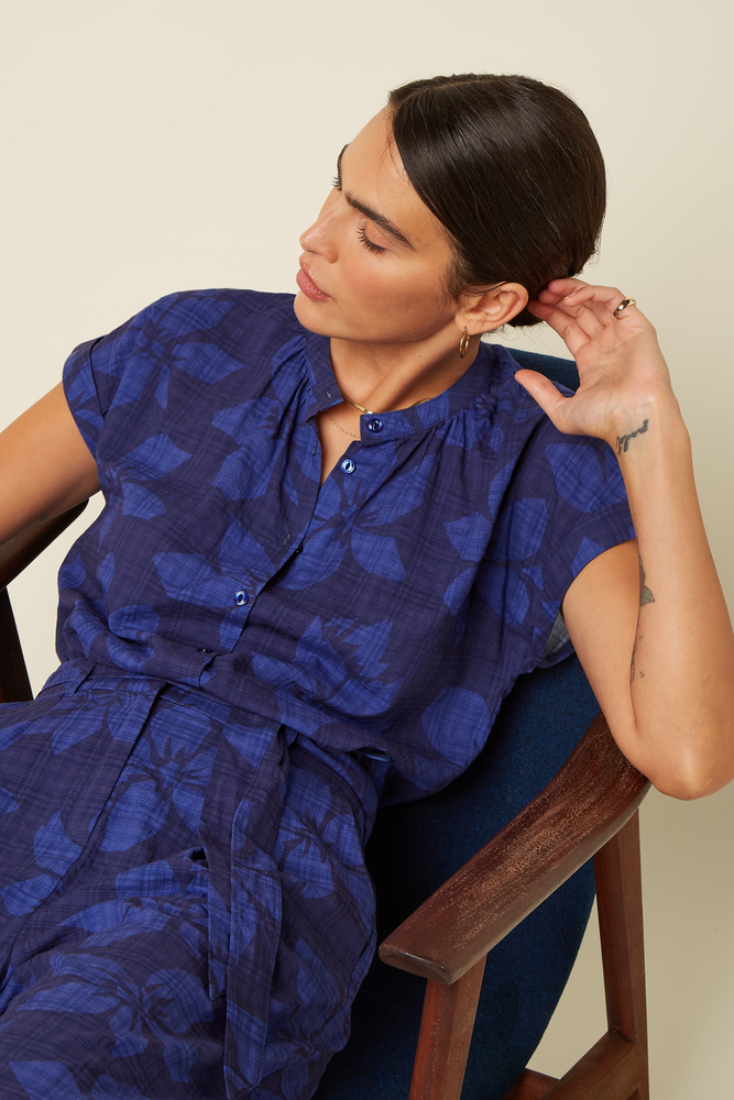 King Louie King Louie - stella blouse saline - beacon blue