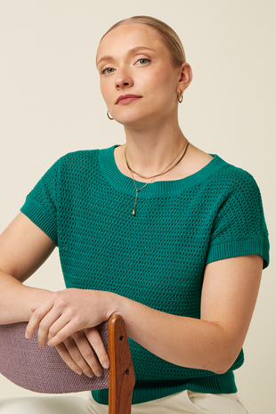 King Louie King Louie - boatneck top soleil - ponderosa green