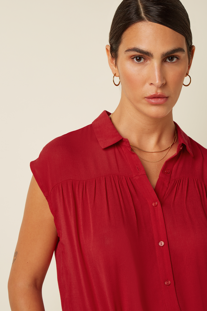 King Louie King Louie - amy blouse capo - chili red