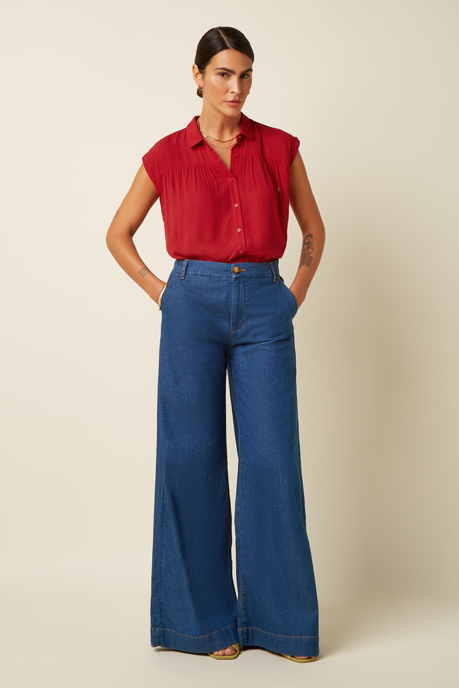 King Louie King Louie - amy blouse capo - chili red