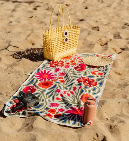 Buvanha Buvanha - reishanddoek (160 x 80 cm) - texel