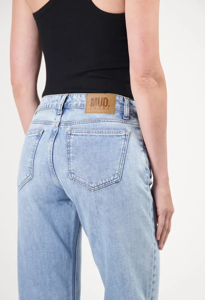 MUD Jeans Mud jeans - carry mid straight - light stone vintage