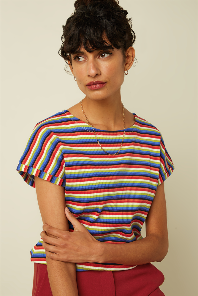 King Louie King Louie - aria top samui stripe - bluing