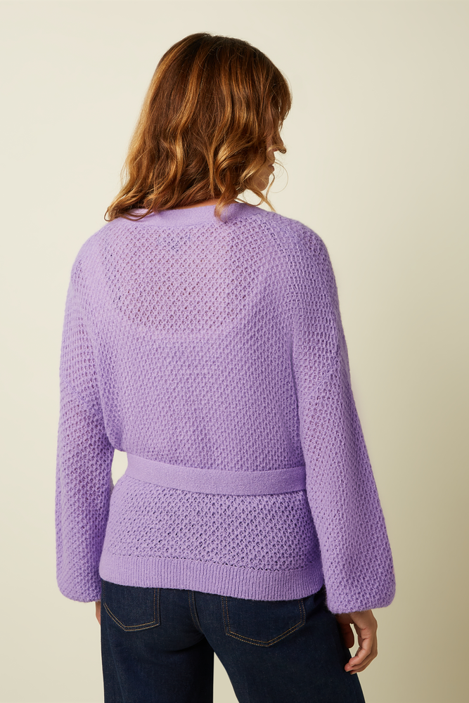 King Louie King Louie - cardi loose farfalle - sheer lilac