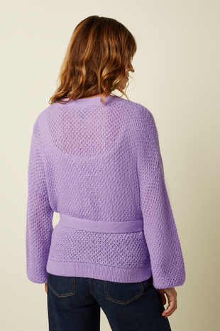 King Louie King Louie - cardi loose farfalle - sheer lilac