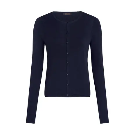 King Louie King Louie - cardi roundneck cocoon - black King Louie King Louie - cardi roundneck cocoon - black