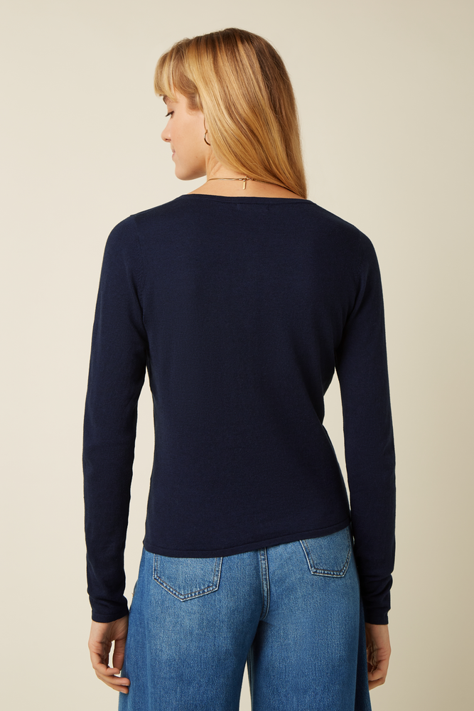 King Louie King Louie - cardi roundneck cocoon - black King Louie King Louie - cardi roundneck cocoon - black