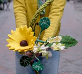 Vilt boeket Vilten bloemen - boeket - zonnig Vilt boeket Vilten bloemen - boeket - zonnig