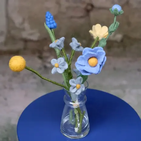 Vilt boeket Vilten bloemen - boeket - vergeet me niet