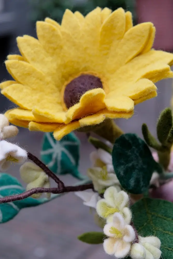 Vilt boeket Vilten bloemen - boeket - zonnig Vilt boeket Vilten bloemen - boeket - zonnig