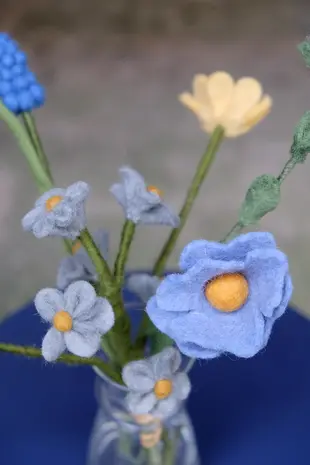 Vilt boeket Vilten bloemen - boeket - vergeet me niet