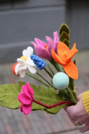 Vilt boeket Vilten bloemen - boeket - lente