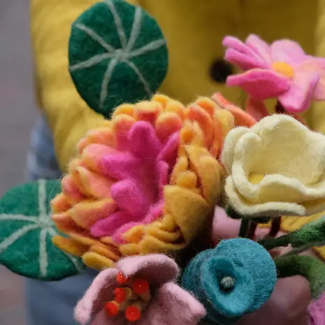 Vilt boeket Vilten bloemen - boeket - kleurrijk
