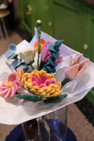Vilt boeket Vilten bloemen - boeket - kleurrijk