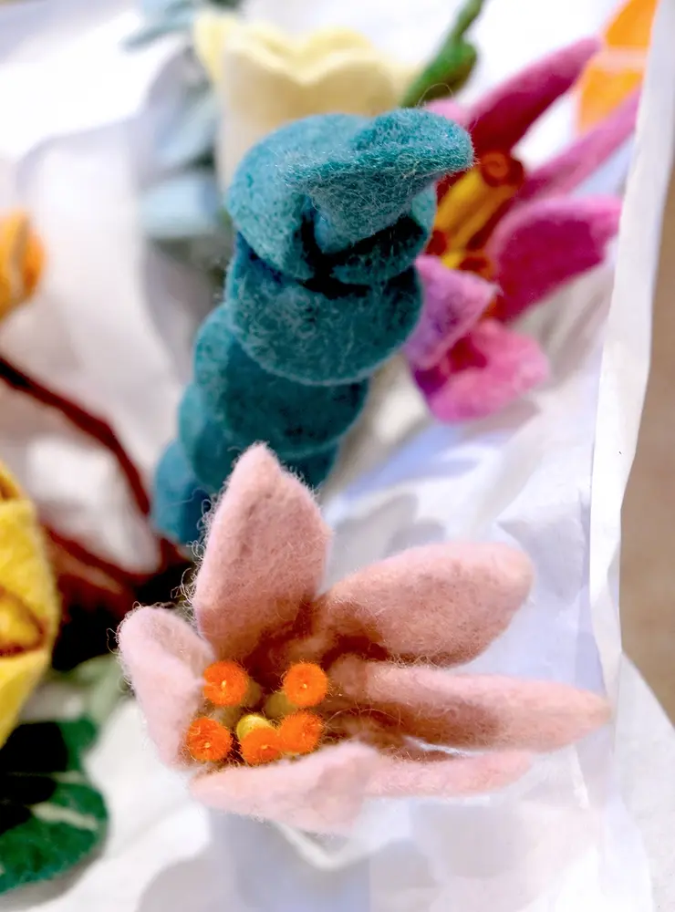 Vilt boeket Vilten bloemen - boeket - kleurrijk