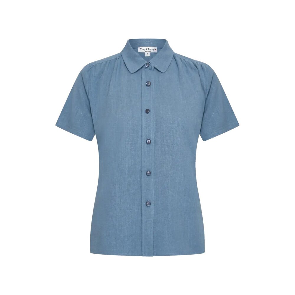 Very Cherry Very Cherry - montmartre blouse - bluejean linen