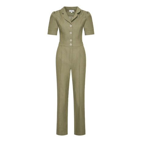 Very Cherry Very Cherry - classic jumpsuit delfino denim - sage green