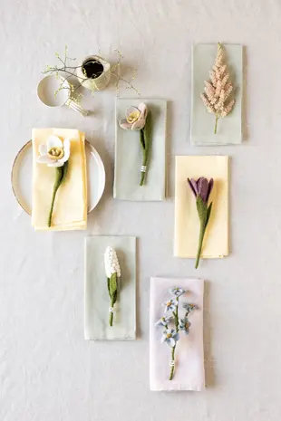 Gry & Sif Gry & sif - bloem vergeet me nietje - light blue