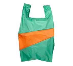 Susan Bijl Susan Bijl - the new shopping bag large - holly green & orange