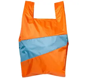 Susan Bijl Susan Bijl - the new shopping bag large - orange & ocean