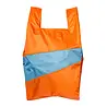 Susan Bijl Susan Bijl - the new shopping bag large - orange & ocean